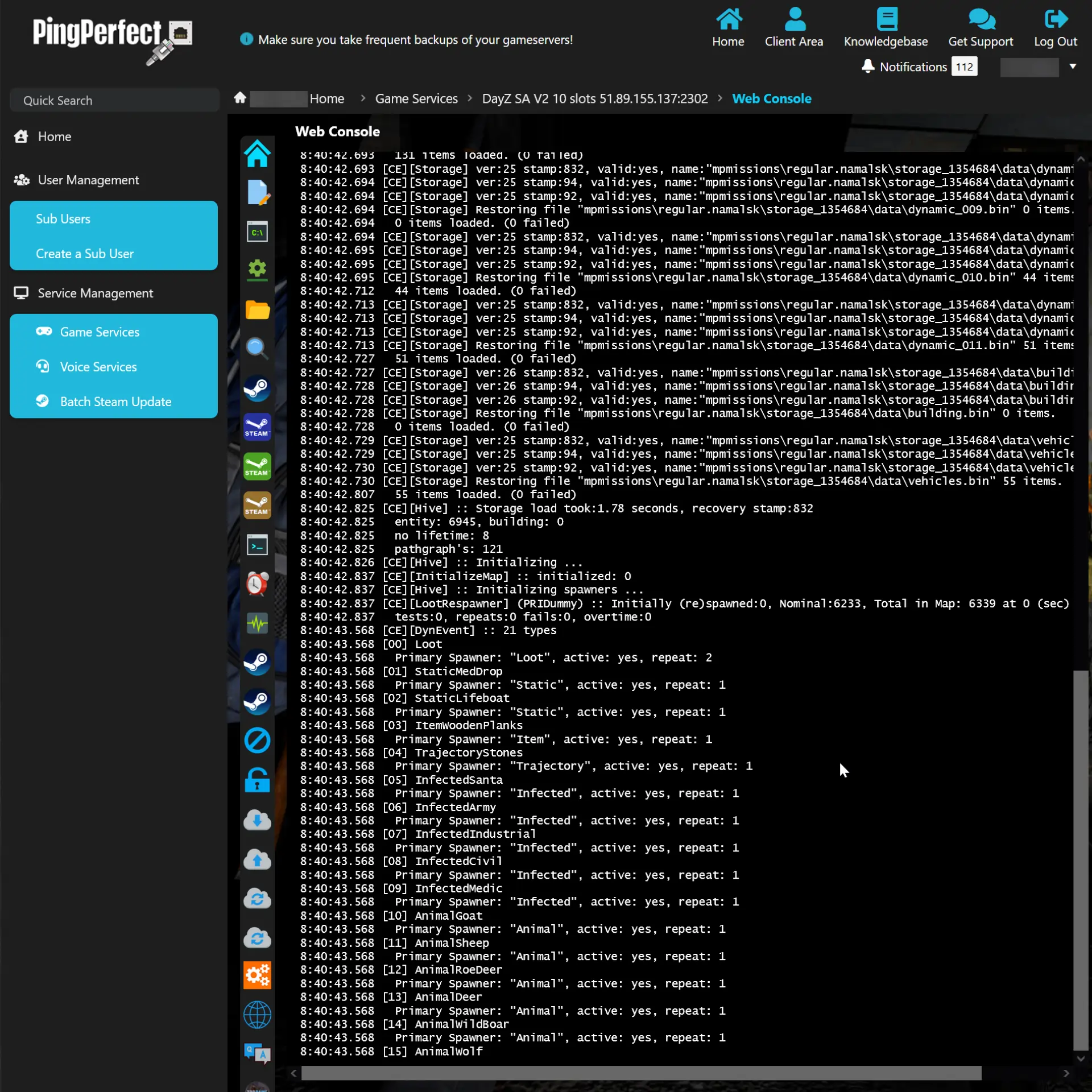 Gamepanel Web Console Image